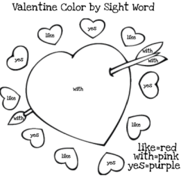 Valentines sight activity Day word Crafts,  sheets Games kindergarten  and bean Activities kindergarten green